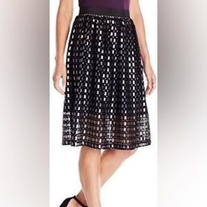 Kensie Black & Silver high-waisted skirt. NWT Size XL